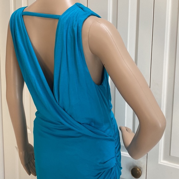 NWT RED Saks Fifth Avenue Womens M Teal Dress. So comfy and flattering. - Picture 8 of 12